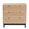 Baxton Studio Cherelle Mid-Century Modern Light Brown and Black 3-Drawer Storage Cabinet 238-13333-ZORO - alternate 6